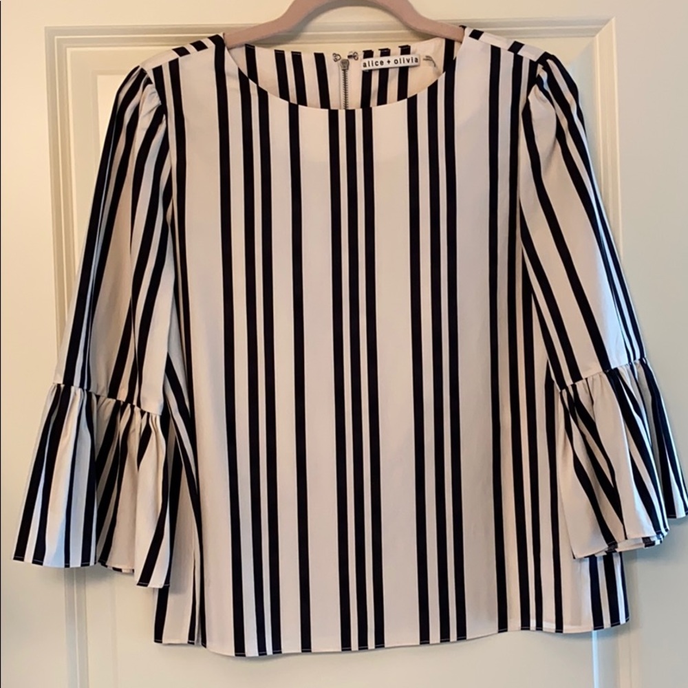 Alice + Olivia Bell Sleeve Blouse